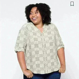 41 Hawthorn Katie High Low Hem Blouse 2X item 2G